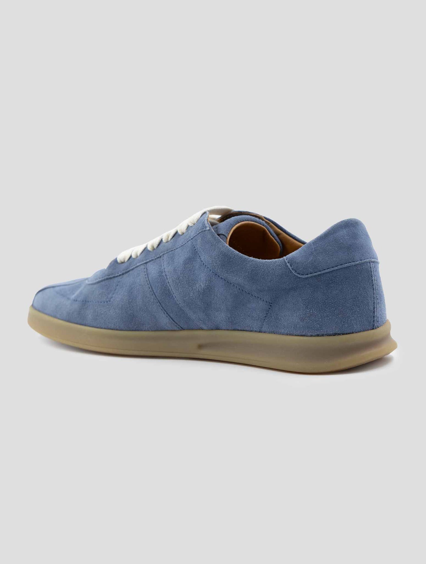 Kiton Blue Leather Suede Sneakers