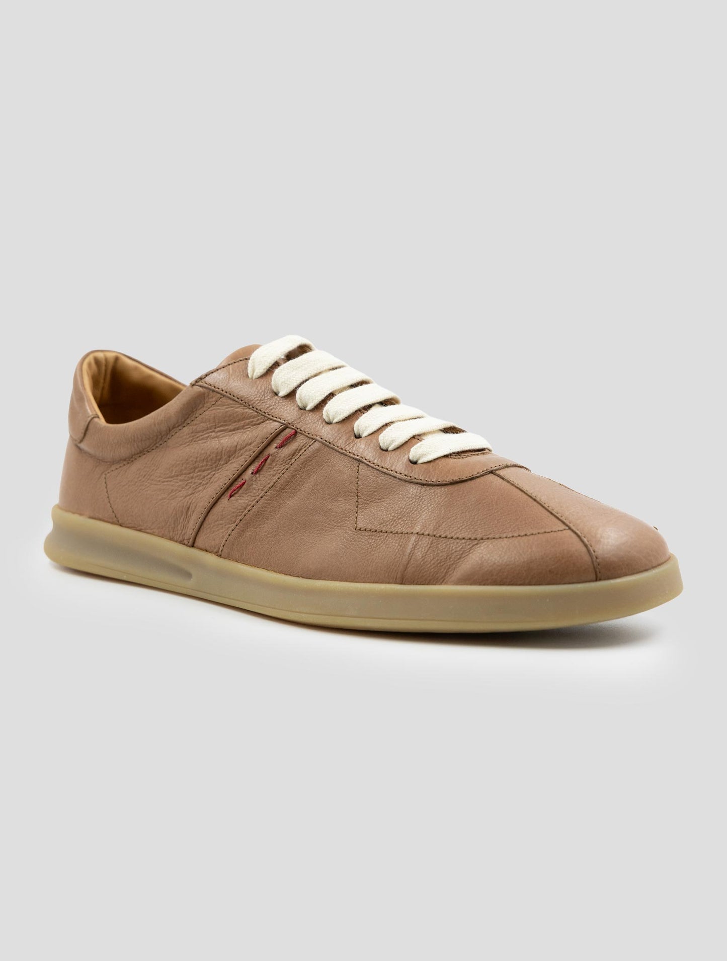 Kiton Brown Leather Sneakers