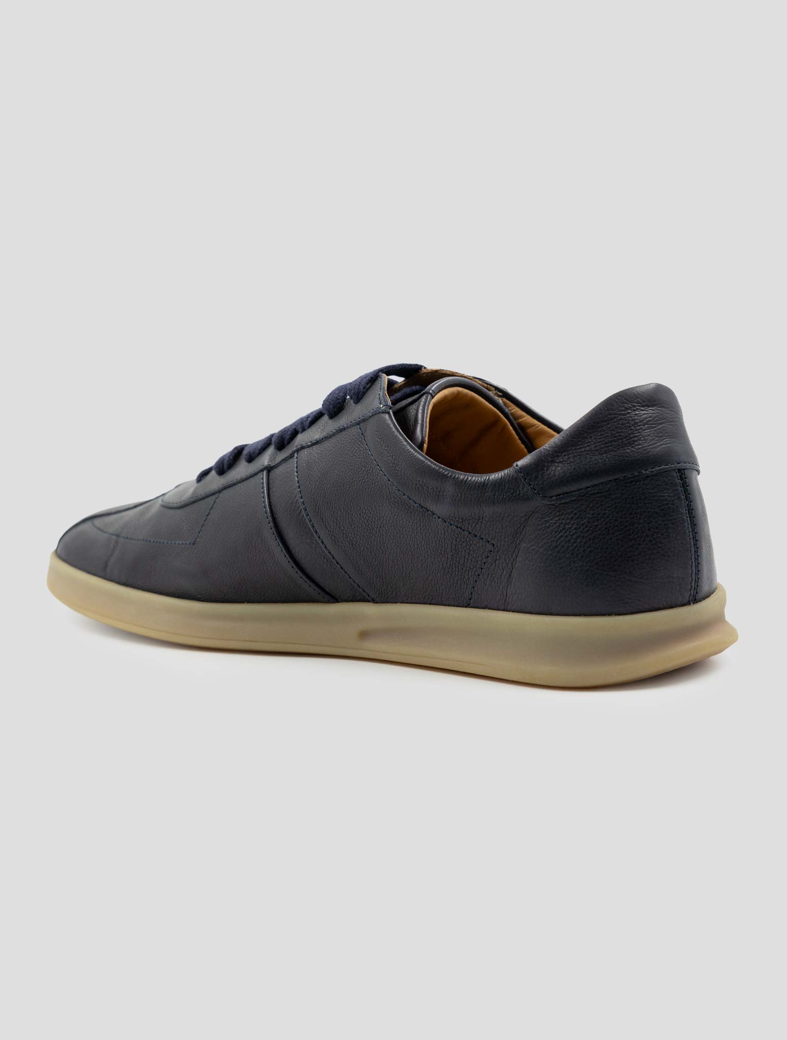 Kiton Blue Leather Sneakers