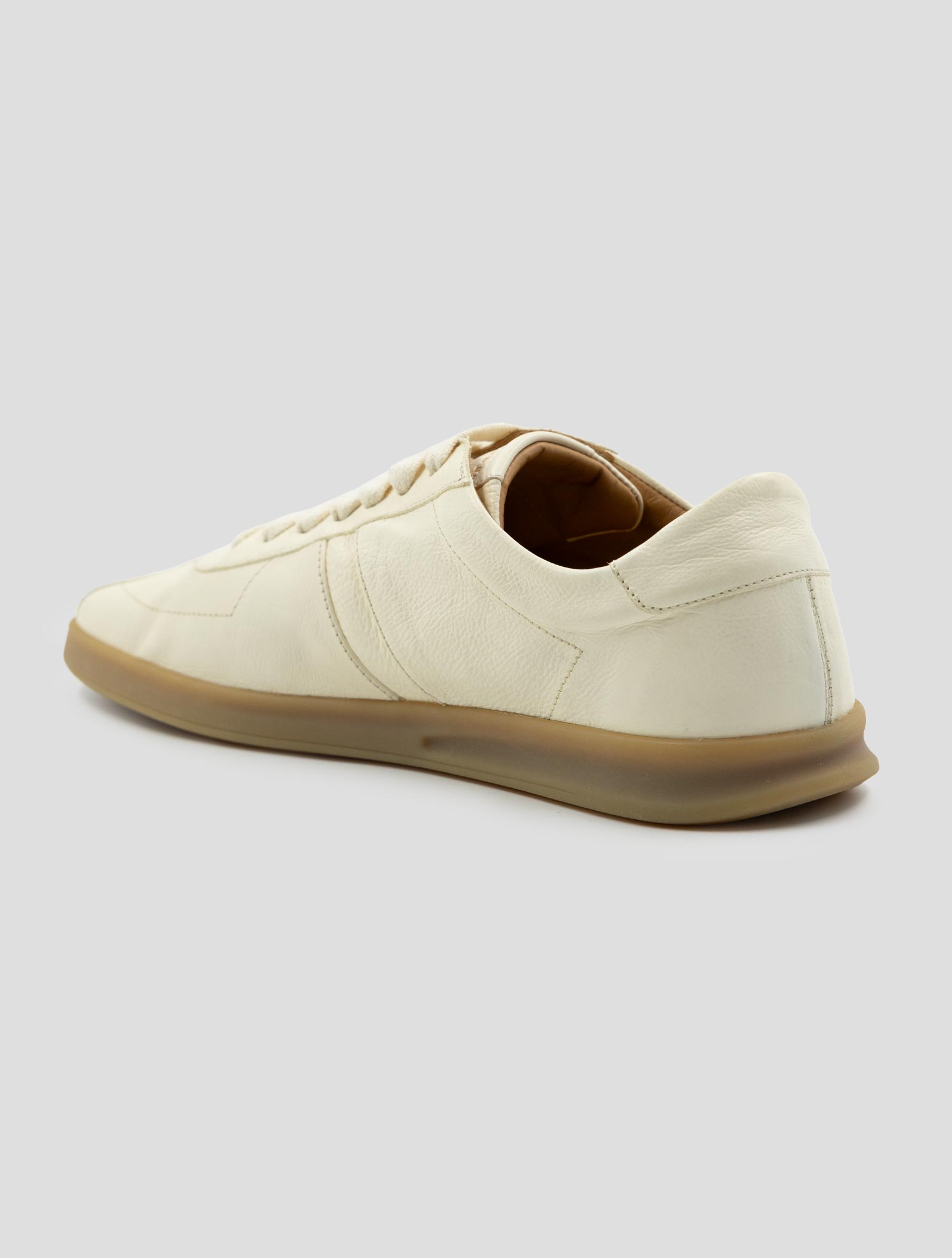 Kiton Beige Leather Sneakers