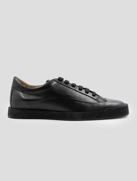 Kiton Black Leather Sneakers