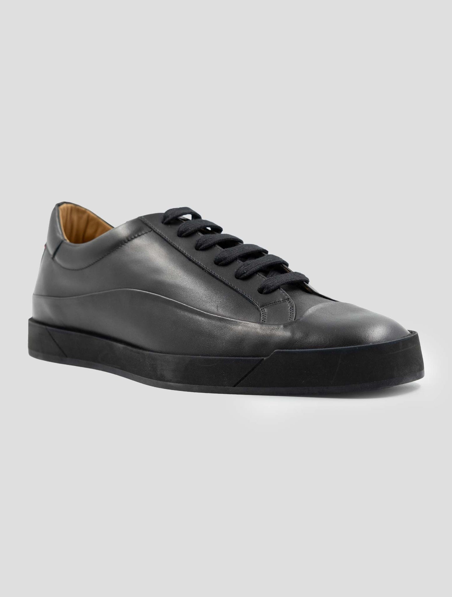 Kiton Black Leather Sneakers