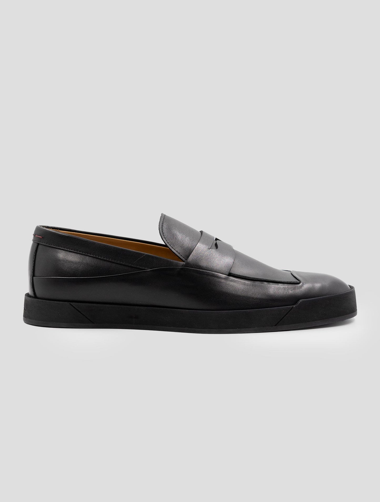 Kiton Black Leather Loafers