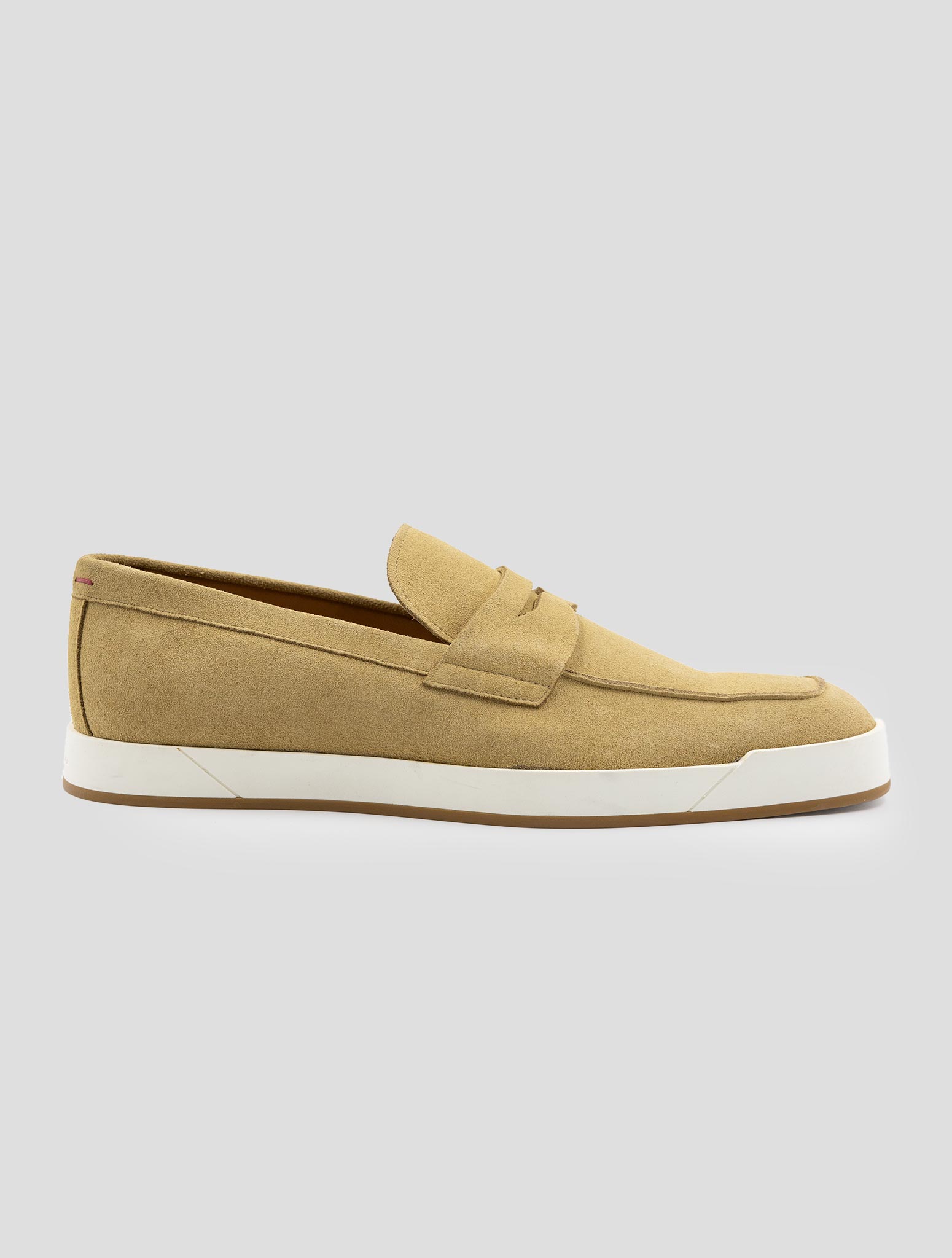 Kiton Beige Leather Suede Loafers