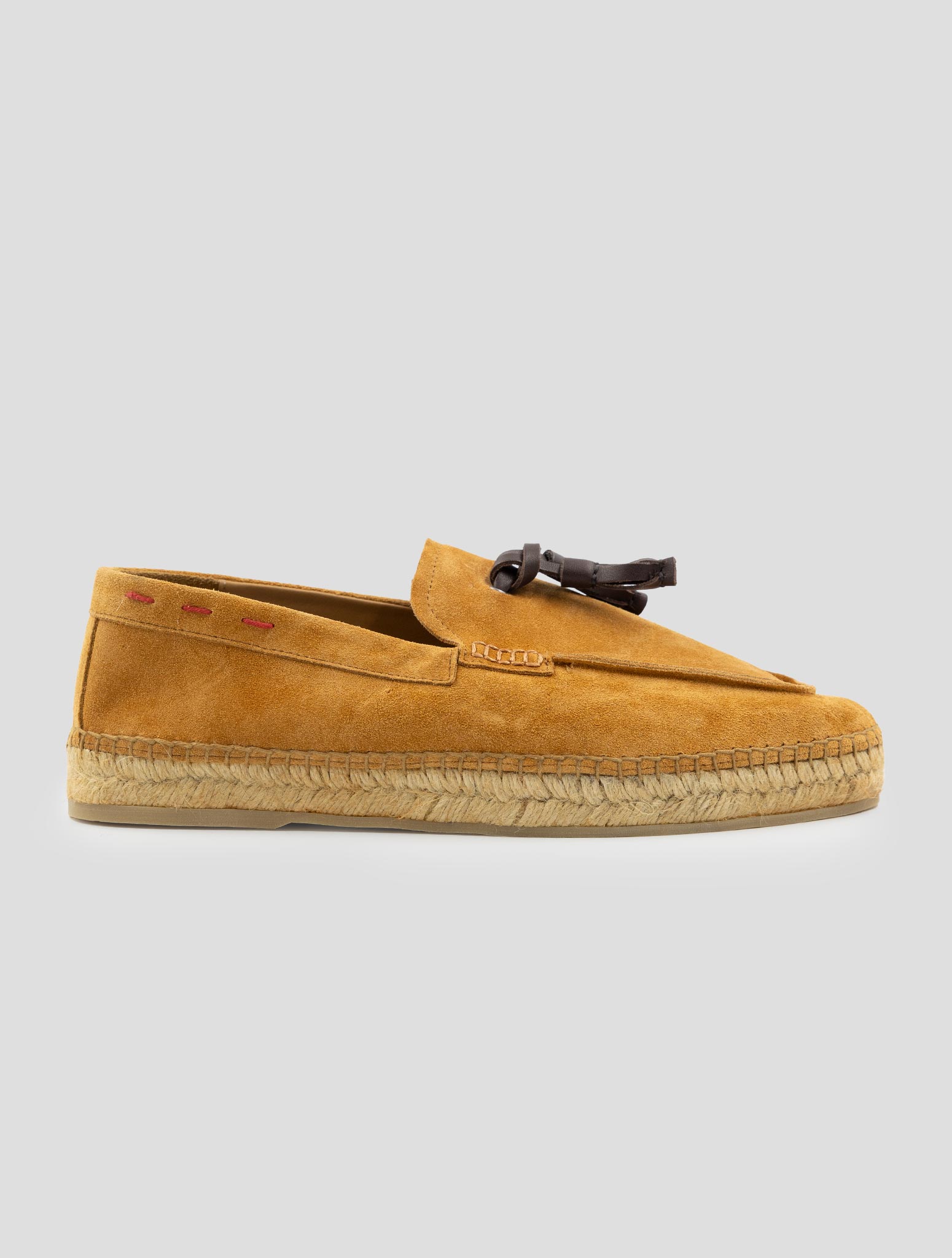 Kiton Orange Leather Suede Loafers