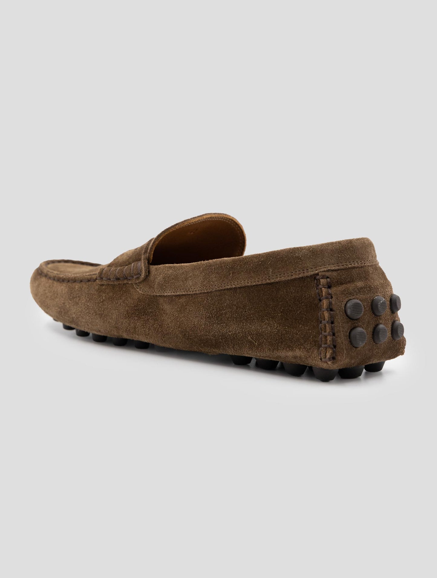 Kiton Brown Leather Suede Loafers