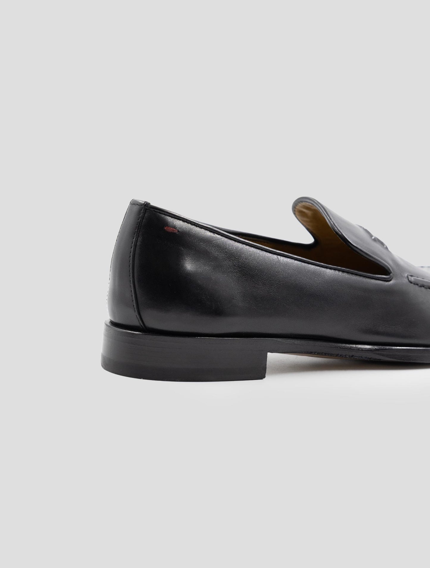 Kiton Black Leather Loafers