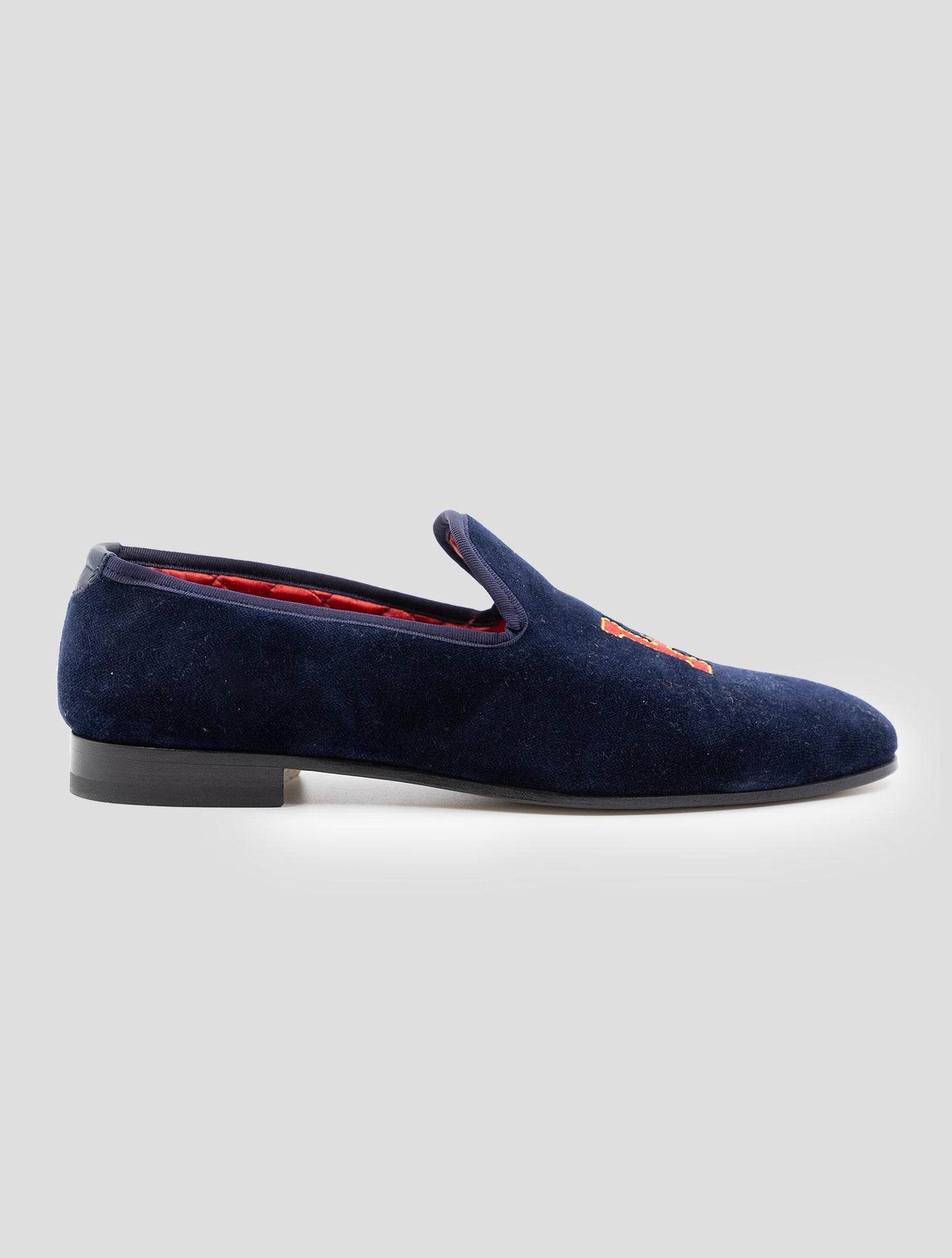 Kiton Blue Cotton Pl Loafers