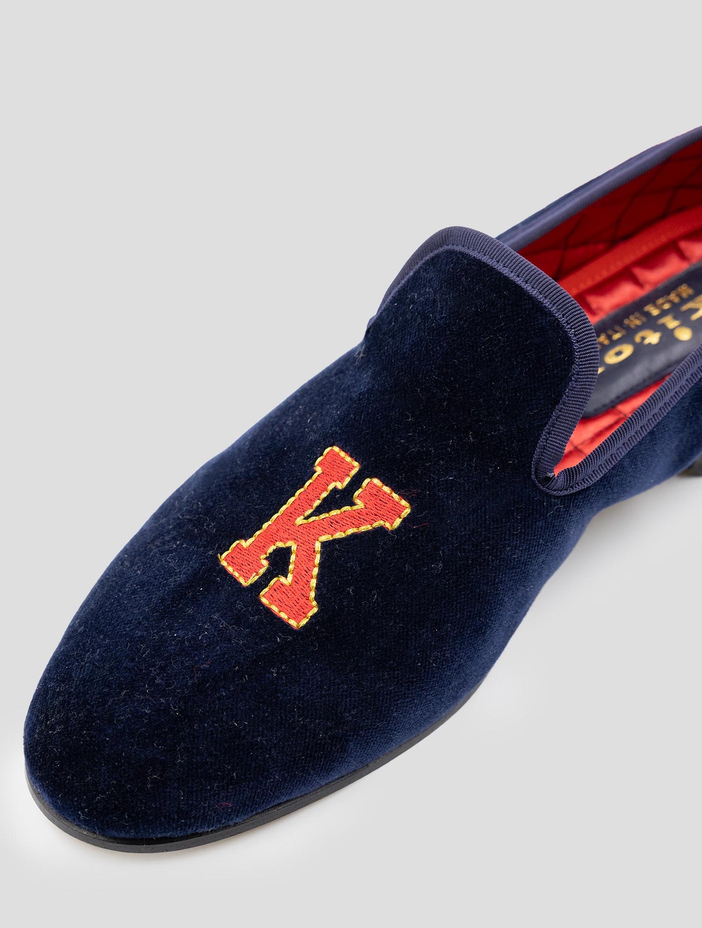 Kiton Blue Cotton Pl Loafers