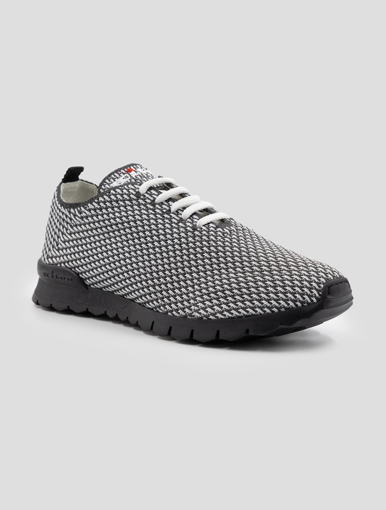 Kiton Dark Gray White Pl Pa Sneakers