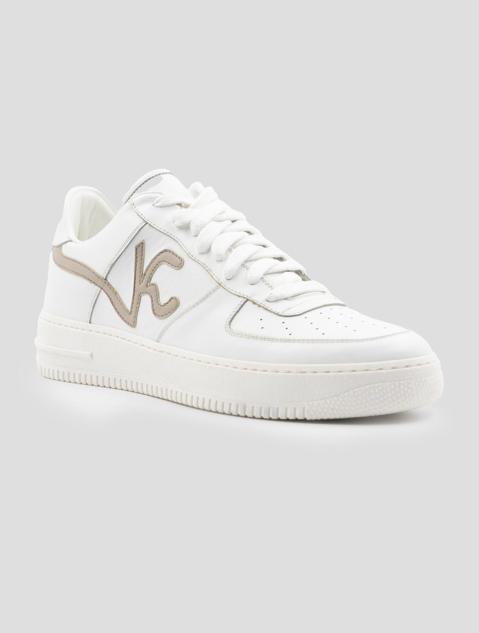 Kiton White Leather Sneakers