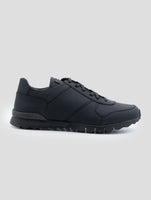 Kiton Black Leather Sneakers