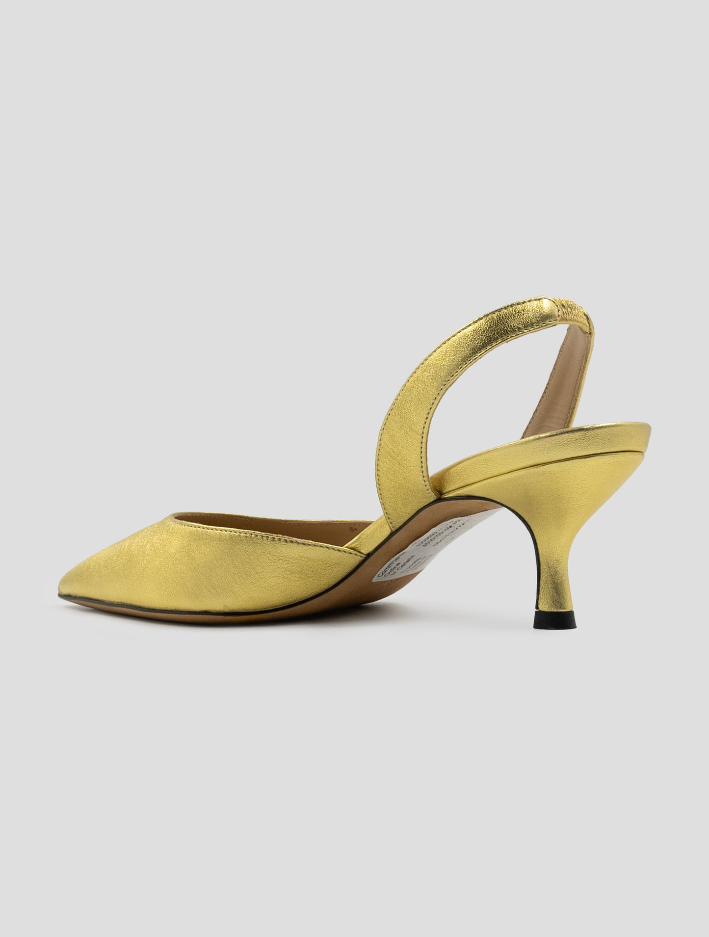 Kiton Gold Leather Slingbacks