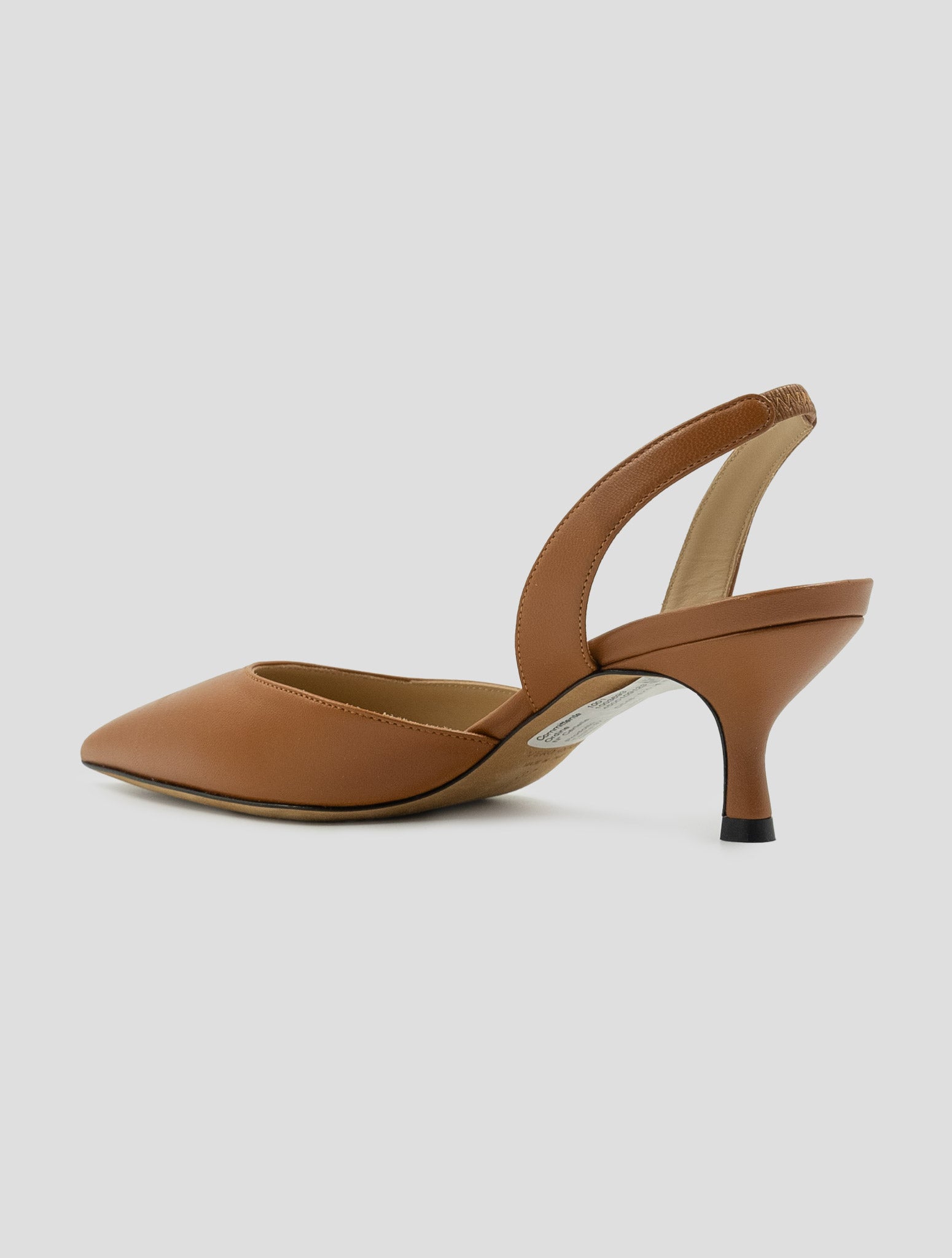 Kiton Brown Leather Suede Slingbacks