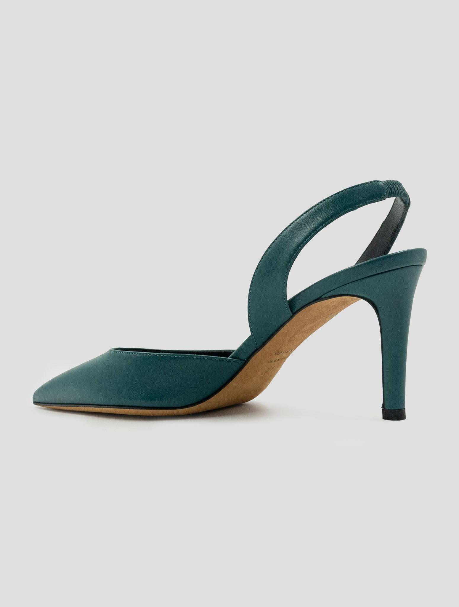 Kiton Green Leather Slingbacks