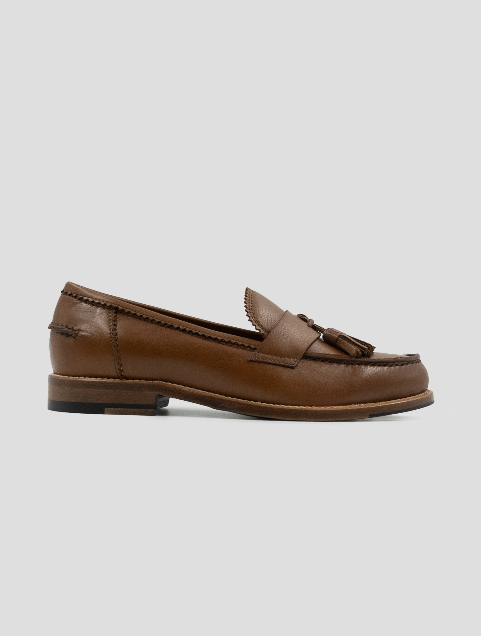 Kiton Brown Leather Loafers