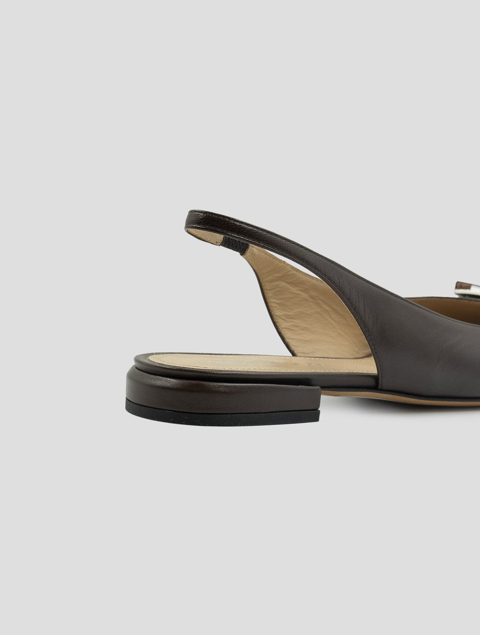 Kiton Brown Leather Ballerina