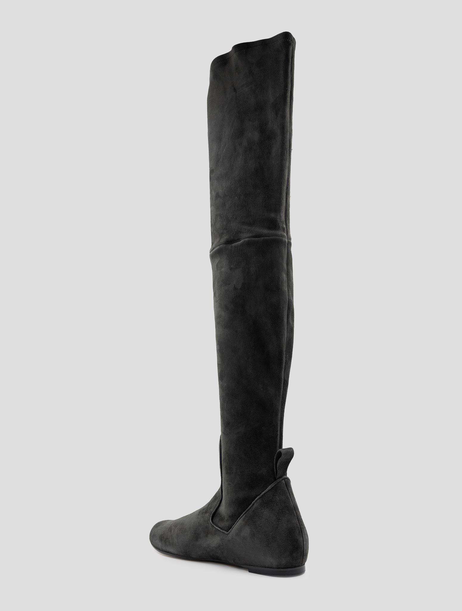 Kiton Gray Leather Suede Boots