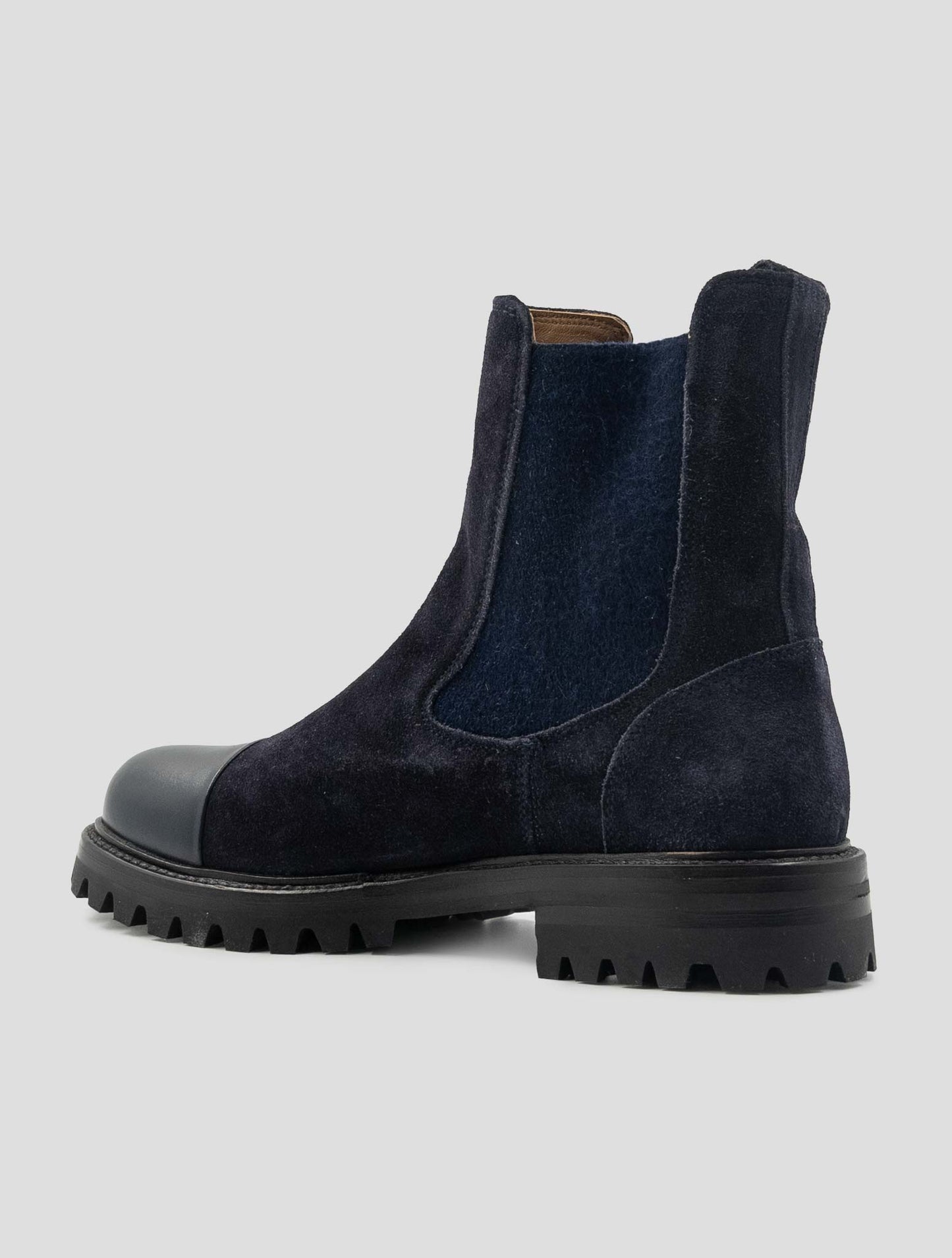 Kiton Blue Leather Suede Leather Boots