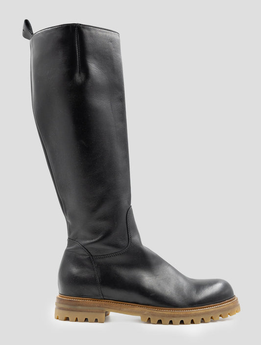 Kiton Black Leather Boots