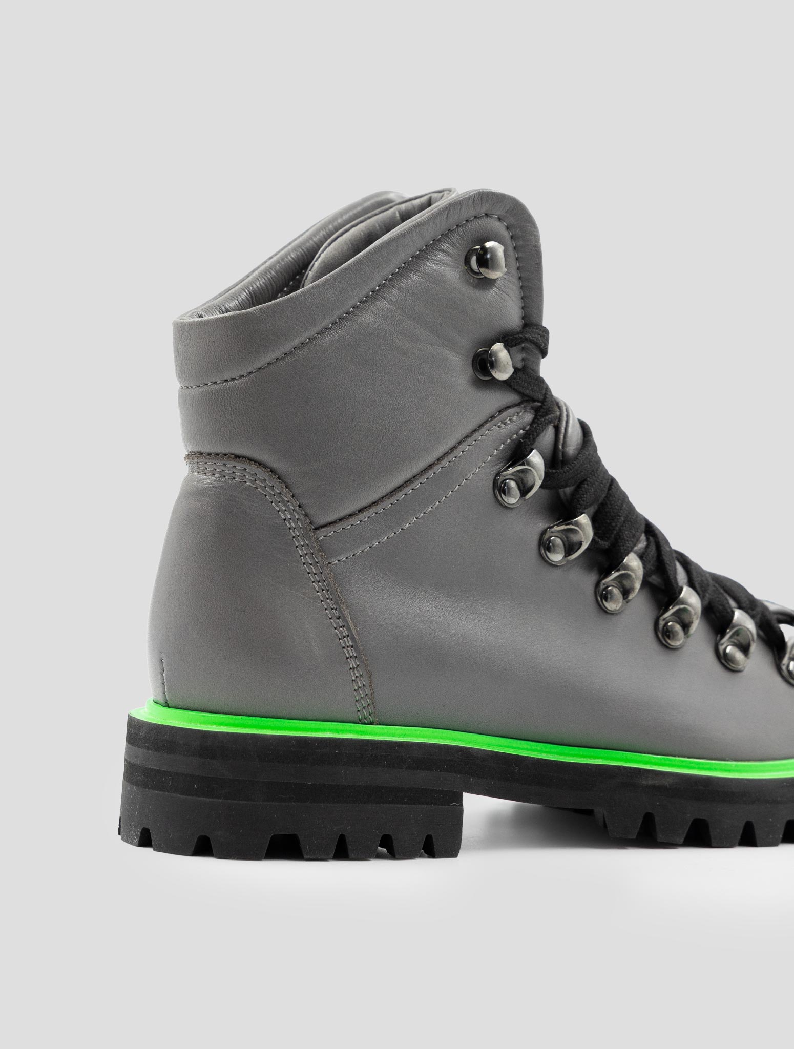 Kiton Gray Leather Boots