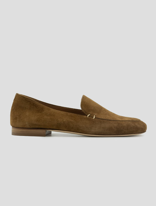 Kiton Brown Leather Suede Loafers
