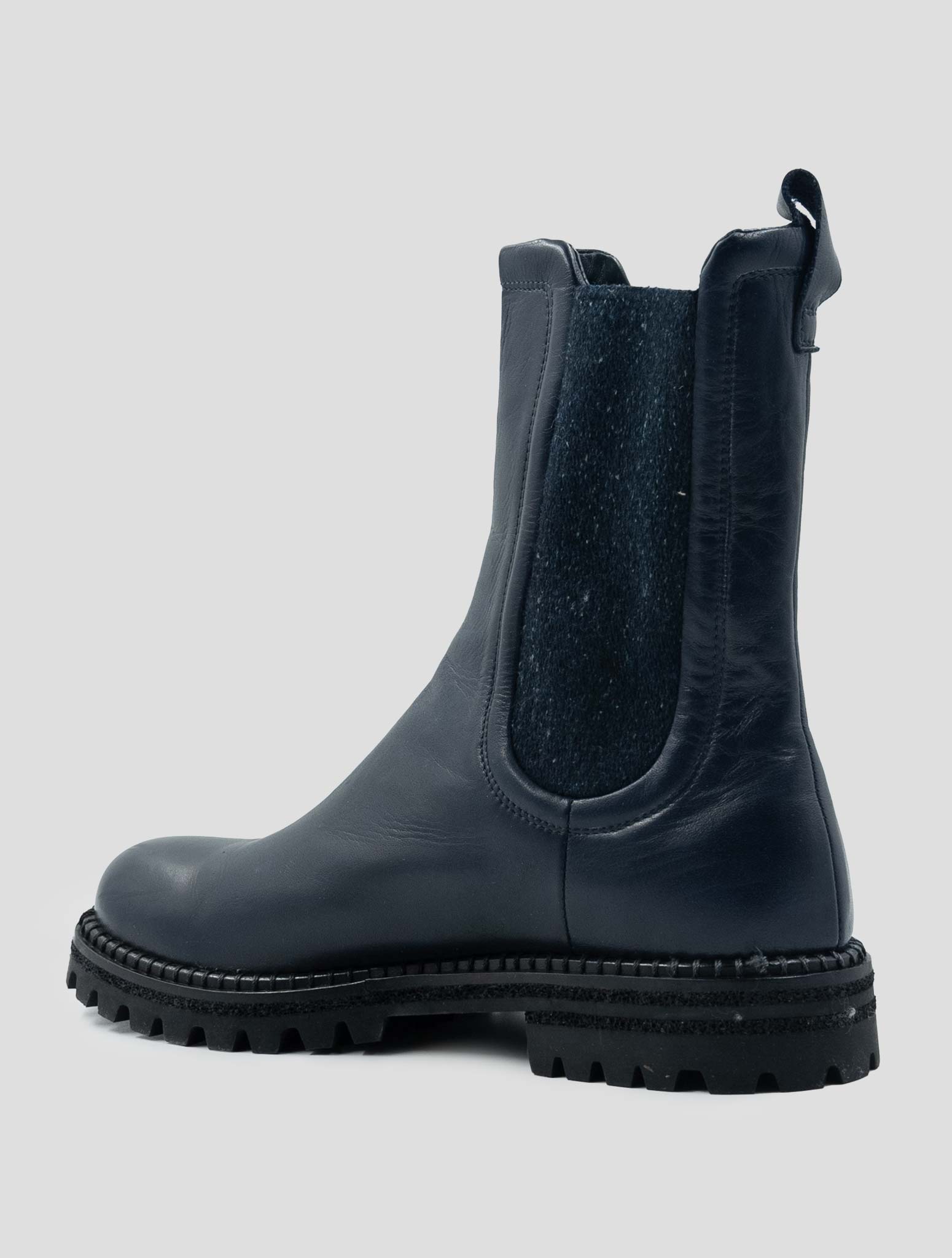 Kiton Blue Leather Boots