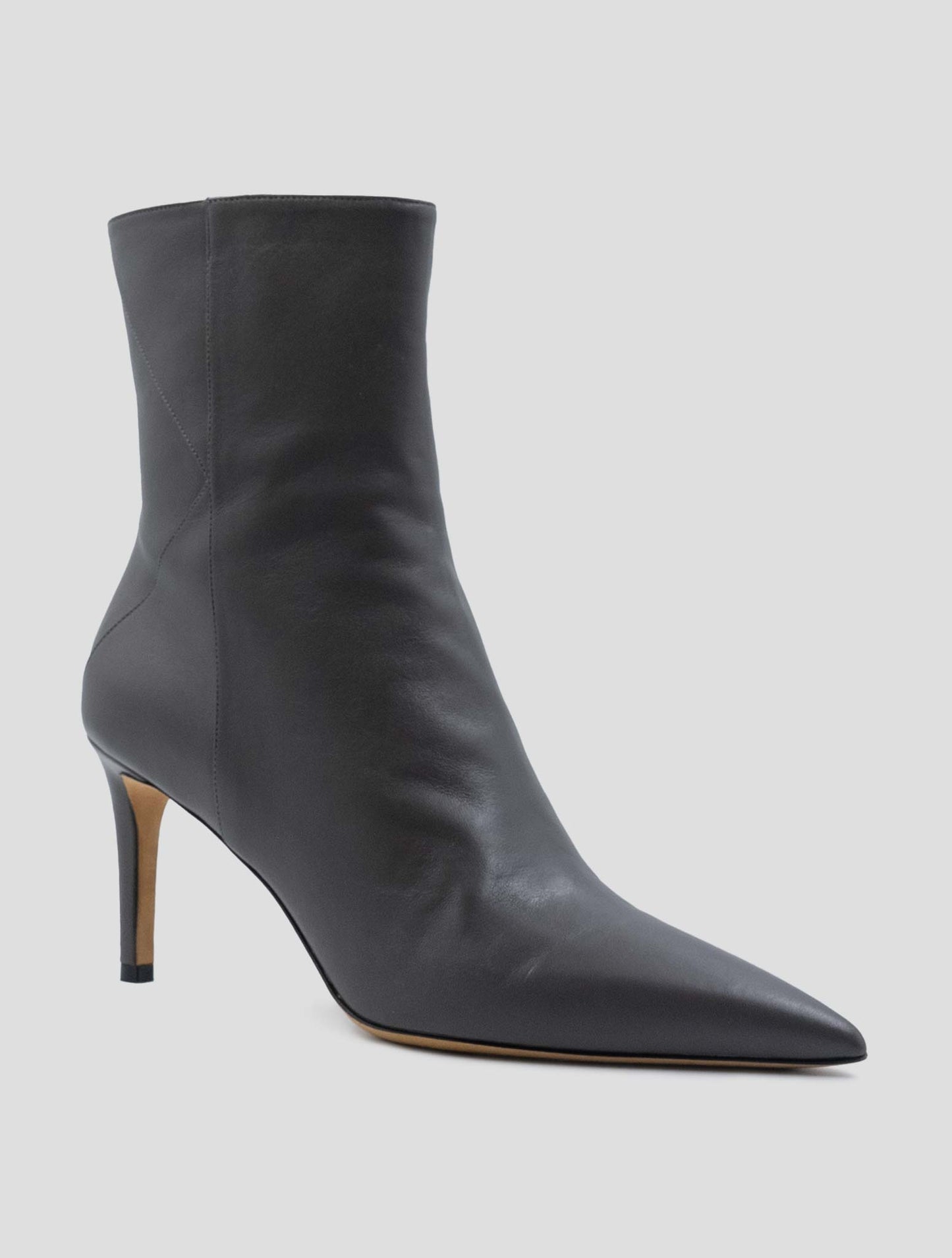 Kiton Gray Leather Boots