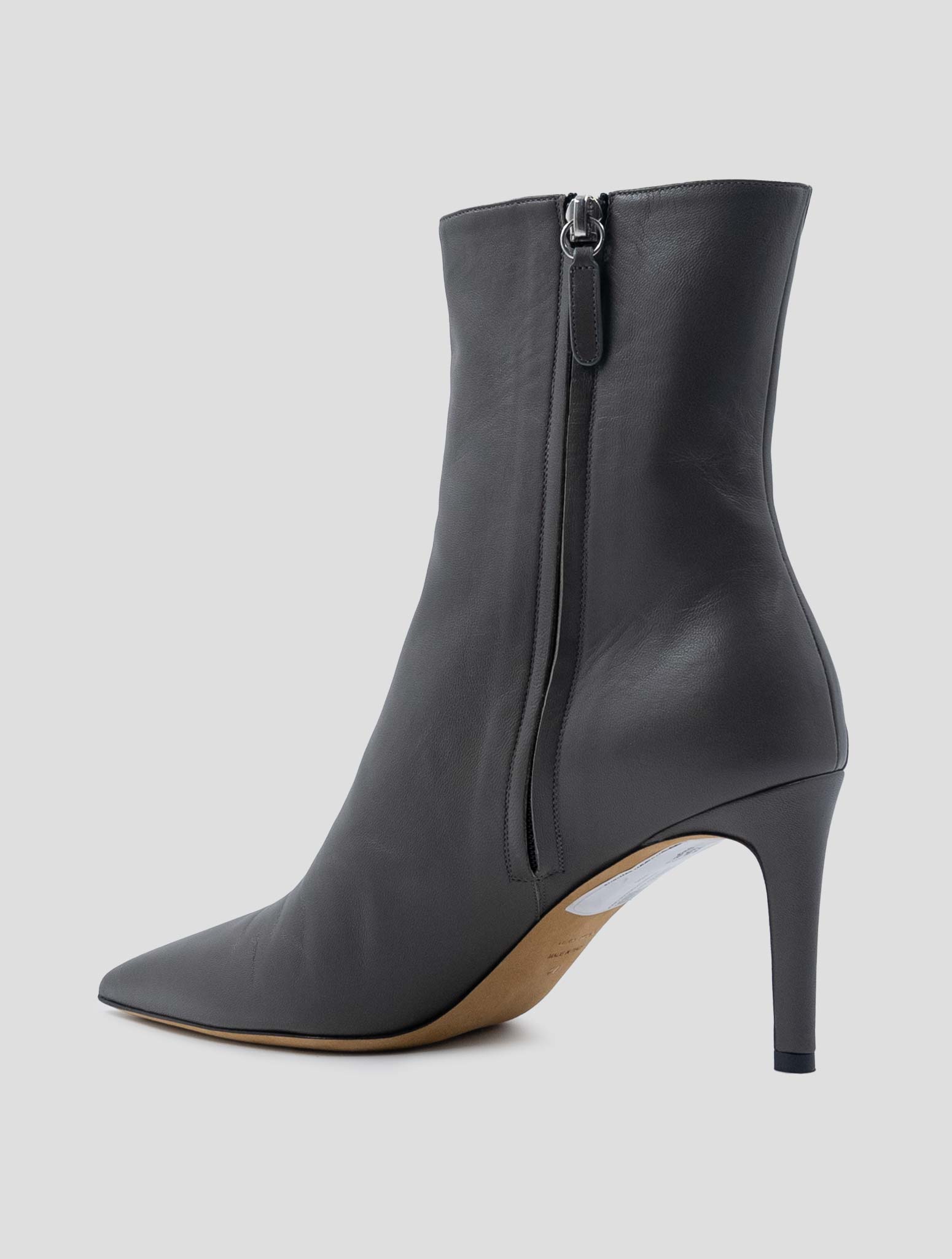 Kiton Gray Leather Boots