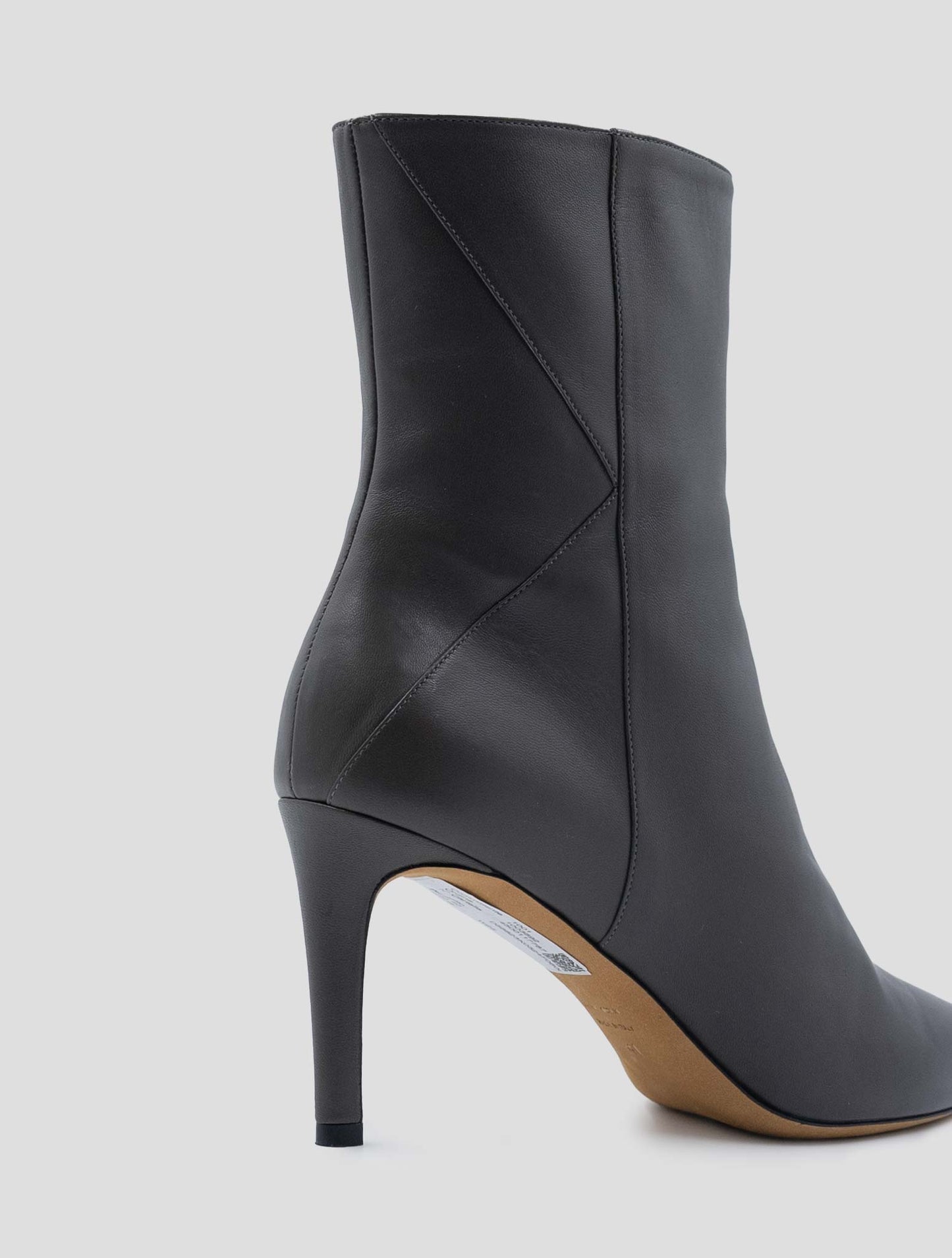 Kiton Gray Leather Boots