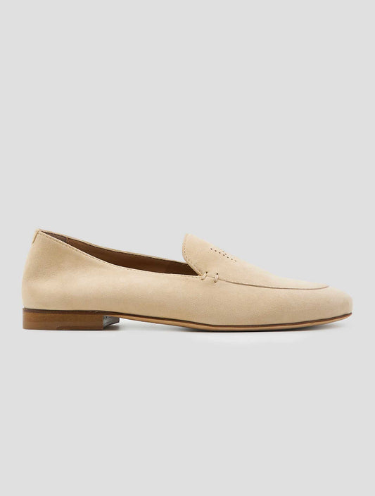 Kiton Beige Leather Suede Loafers