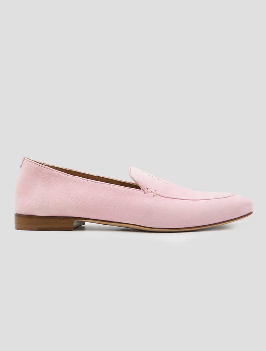 Kiton Pink Leather Suede Loafers