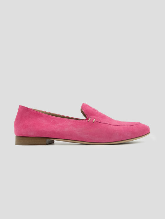 Kiton Pink Leather Suede Loafers