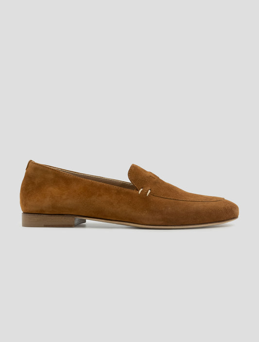 Kiton Brown Leather Suede Loafers