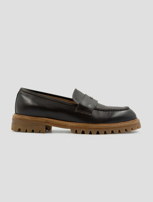 Kiton Brown Leather Loafers