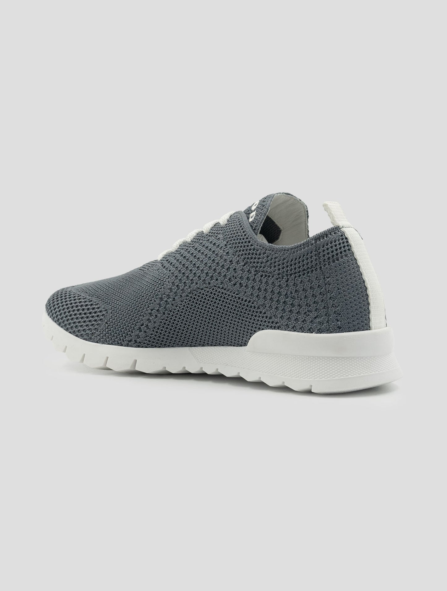 Kiton Gray Cotton Ea Sneakers