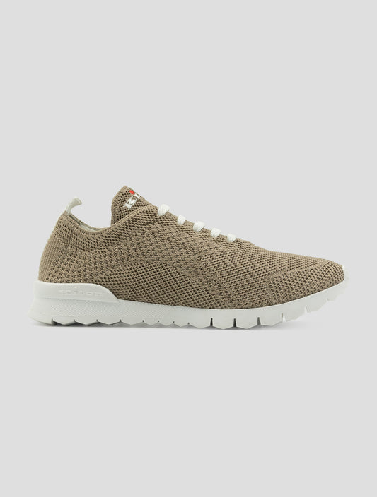 Kiton Beige Cotton Ea Sneakers