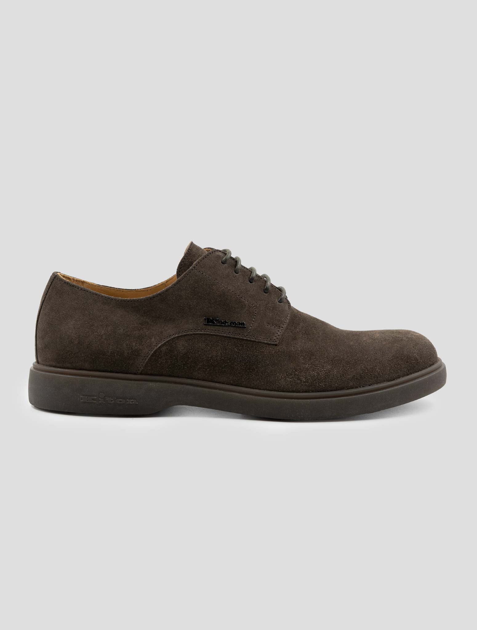 Kiton Brown Leather Suede Dress Shoes