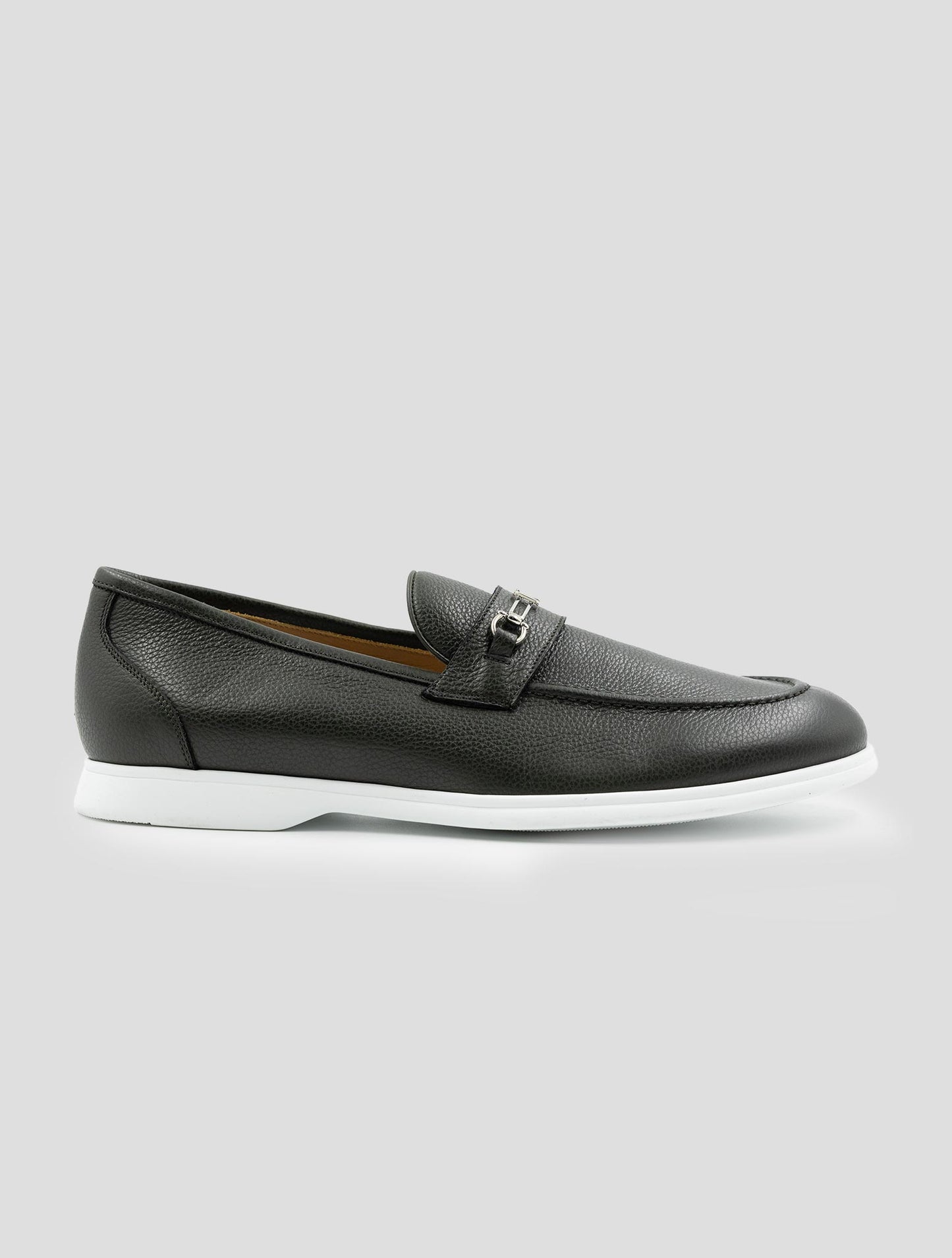 Kiton Dark Green Leather Loafers