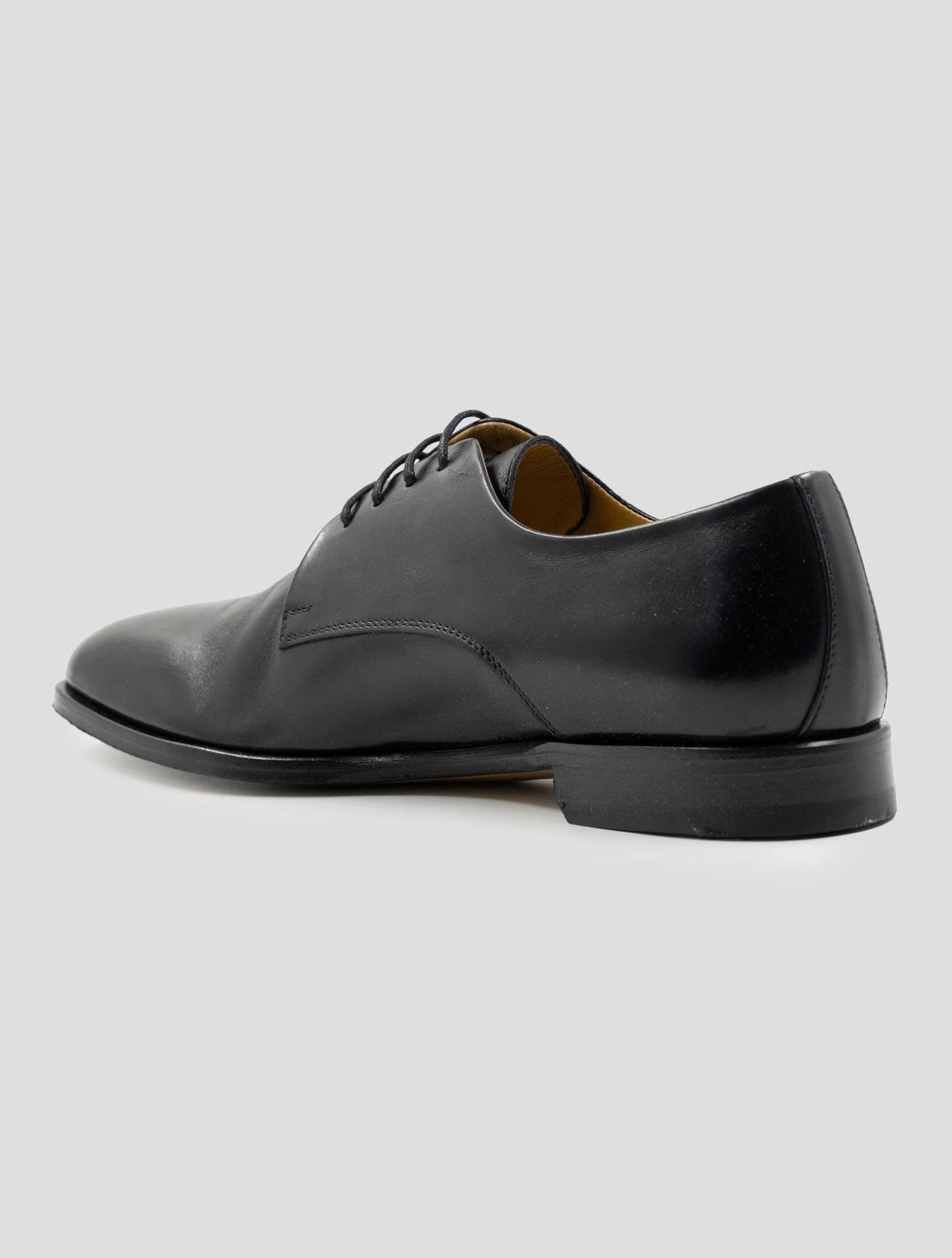 Kiton Black Leather Dress Shoes