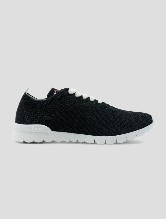 Kiton Black Cashmere Pl Sneakers