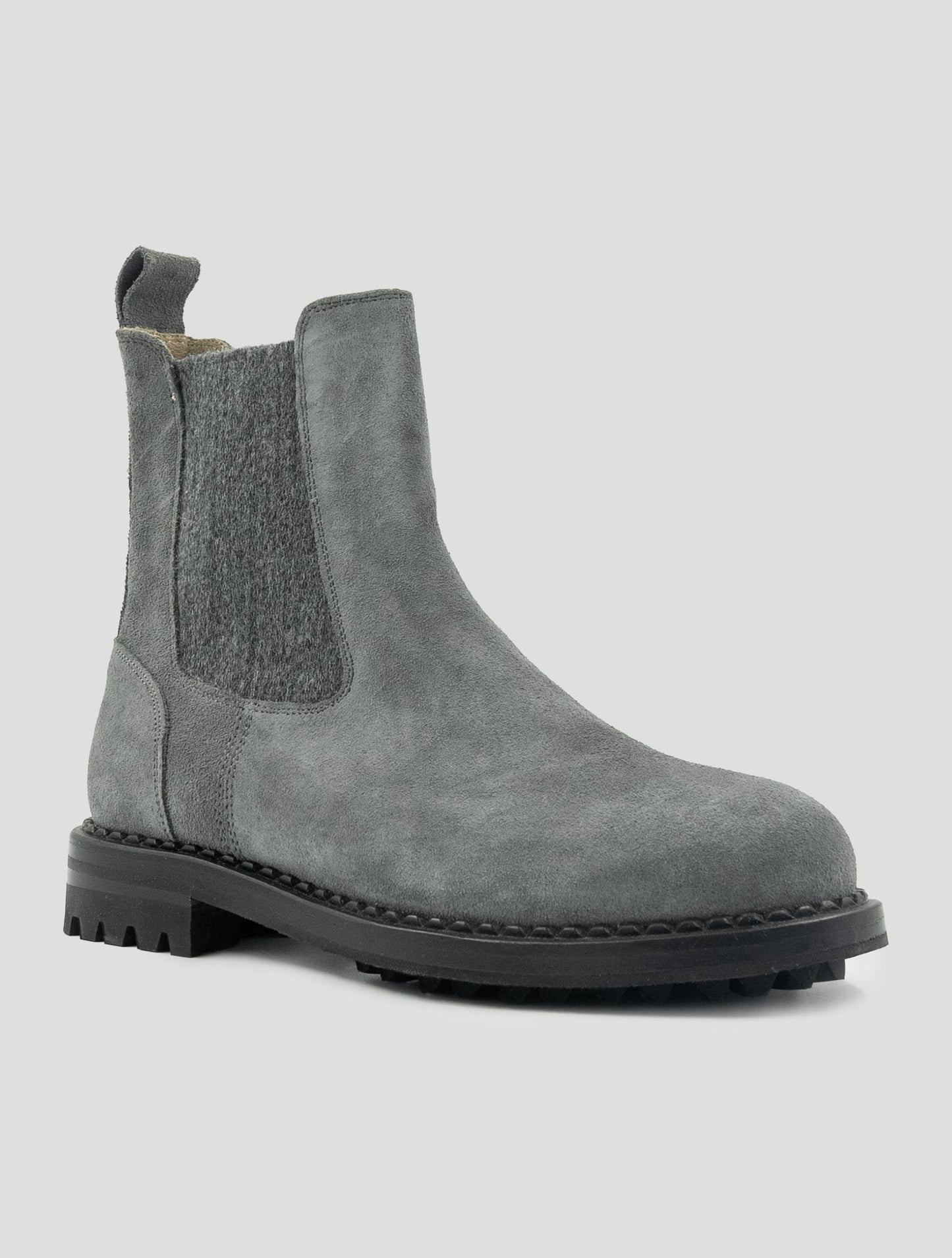 Kiton Gray Leather Suede Boots