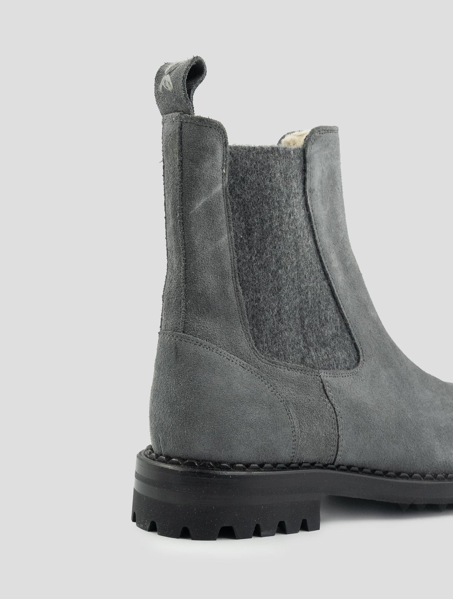 Kiton Gray Leather Suede Boots
