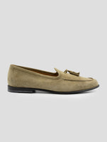 Kiton Beige Leather Suede Loafers