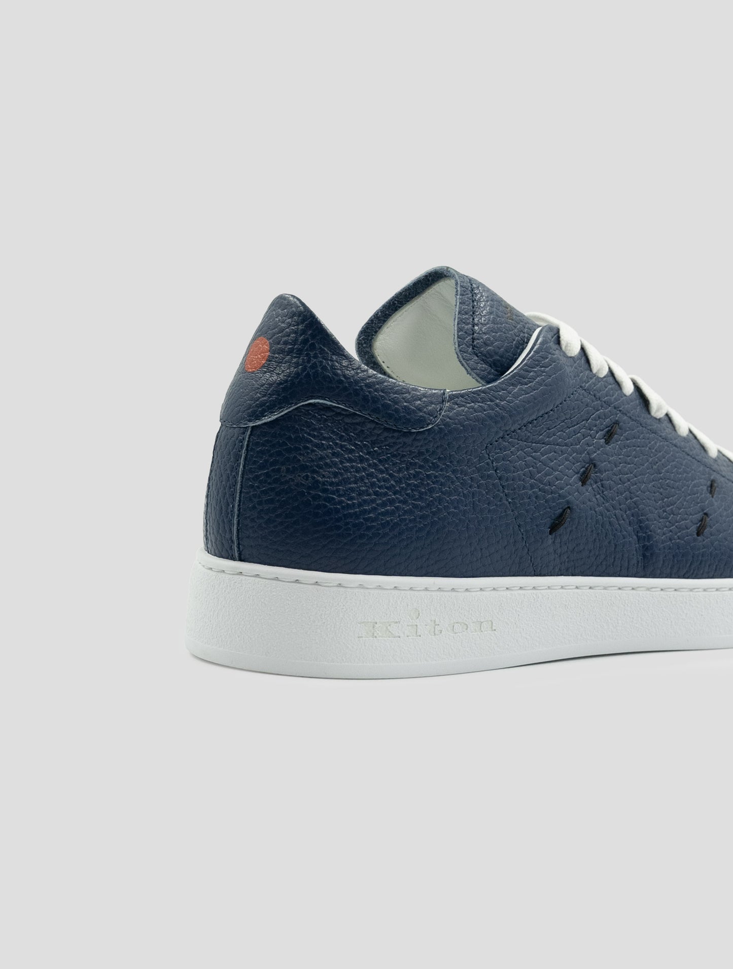 Kiton Blue Leather Sneakers