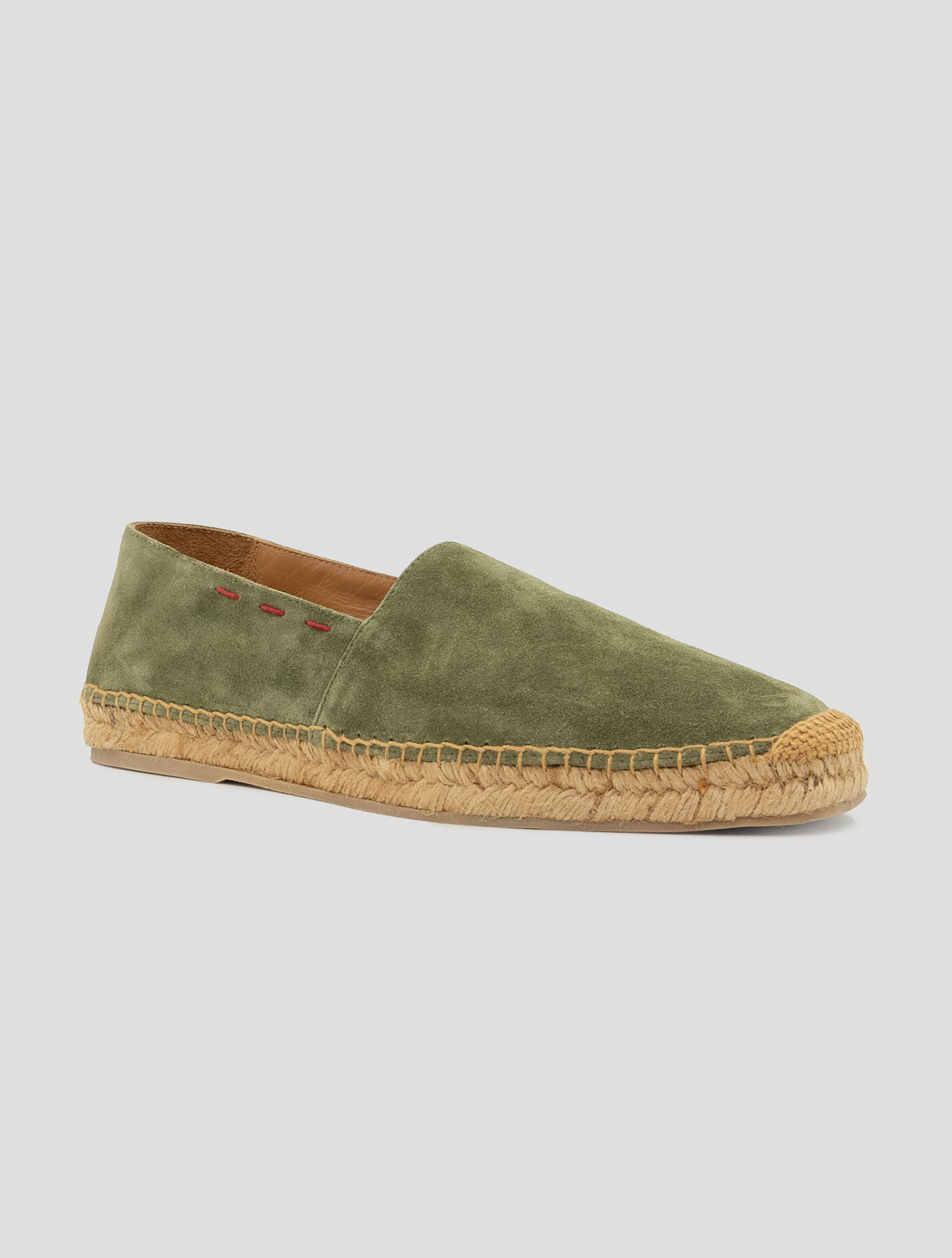 Kiton Green Leather Suede Espadrillas