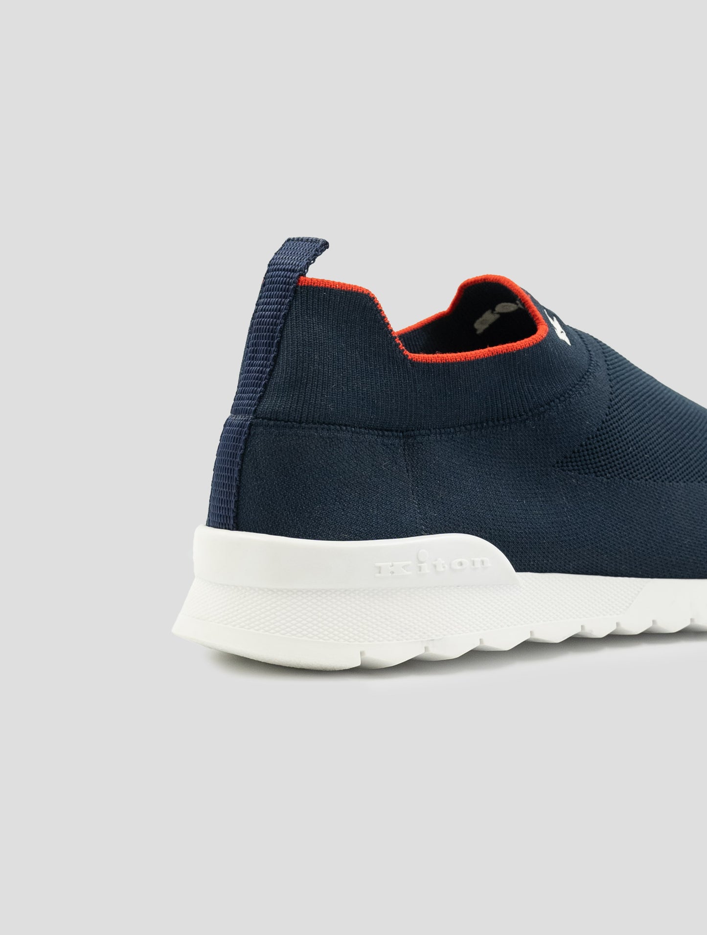 Kiton Blue Cotton Ea Sneakers