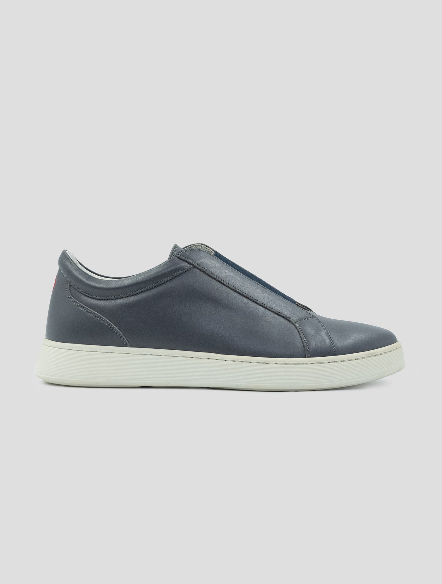 Kiton Gray Leather Sneakers