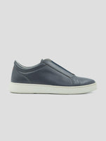 Kiton Gray Leather Sneakers