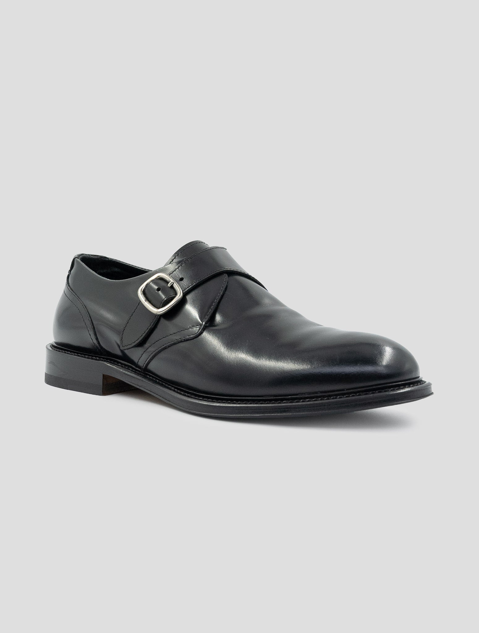Kiton Black Leather Loafers